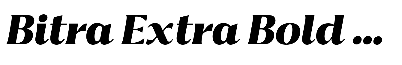 Bitra Extra Bold Italic